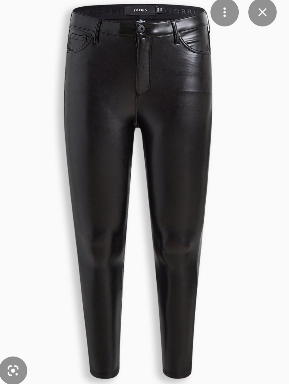 torrid Black Faux Leather Skinny Jeans
